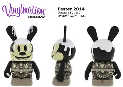 Disney Vinylmation 3  Easter Eachez 2014 Oswald The Lucky Rabbit B&w Variant Toy • $259.99