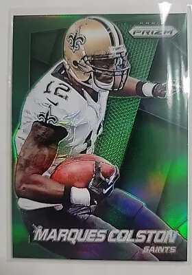 2014 Panini Prizm Green Prizms Marques Colston #196 New Orleans Saints Card • $0.99