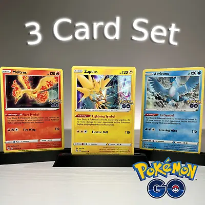 Moltres Articuno Zapdos - Pokemon GO TCG Cards - Holo Rare Set - MINT • $6.95