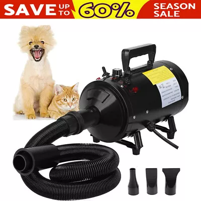 £54.37 • Buy Dog Cat Pet Dryer Hair Grooming Heater Blaster Blower Hairdryer Low Noise 2800W 