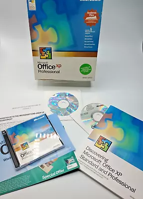 Microsoft MS Office XP Professional Pro 4 Disc Set W/Product Key Academic 2002 • $29.99