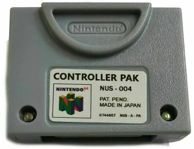 N64 Controller Pak Nintendo 64 Memory Card 256KB US FREE Shipping • $10.45