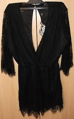 Motel Rocks Giola Black Lace Playsuit BNWT Size: X Small • $14.91