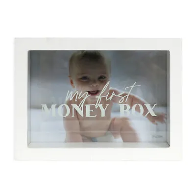 My First Money Box Baby Shower Gift Newborn Present Piggy Bank Change Savings • £22.31