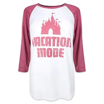 $17.99 • Buy Disney Parks Authentic Womens FantasyLand Vacation Mode Raglan T Shirt NWT