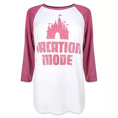 $17.99 • Buy Disney Parks Authentic Womens FantasyLand Vacation Mode Raglan T Shirt NWT