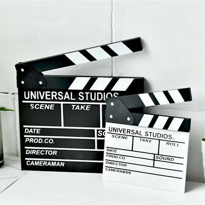 Wooden Clapper Board Director TV Movie Film Clapperboard Video Scene Tool • $12.72