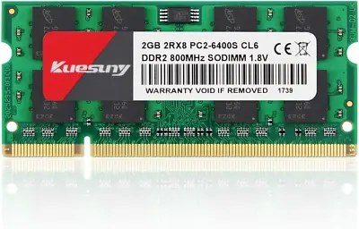 £5.89 • Buy 2GB DDR2 800Mhz Sodimm Ram PC2-6400 PC2-6400S 1.8V CL6 200 Pin 2RX8 Dual Rank No