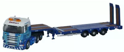 Oxford Diecast NSHL01ST Scania Highline Nooteboom Semi Low Loader Stobart Rail N • £18.95