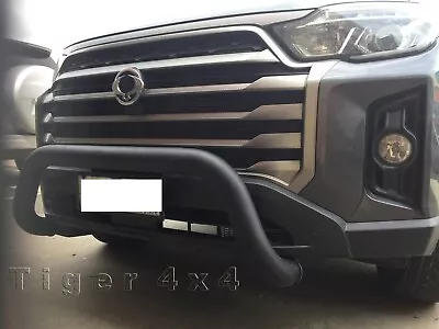 $349 • Buy Black Nudge Bar For SsangYong Musso SWB/LWB/XLV 18-23 (Front Sensors Compatible)