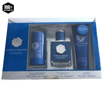 Vince Camuto Homme Cologne 3pc Gift Set For Men-1.7oz EDT Sp+More • $32.99