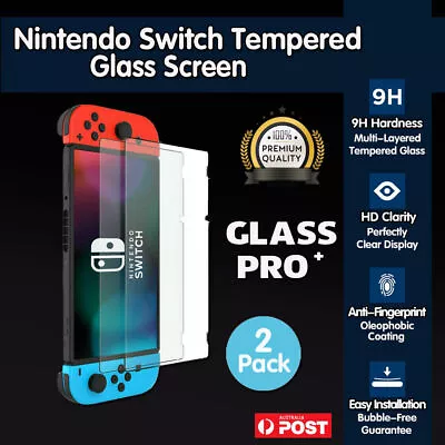2x For Nintendo Switch Screen Protector 9H Full Cover Tempered Glass AU STOCK • $5.99