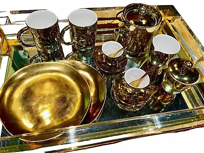 -12% Gold Tea & Coffee Service HK Living/Seletti/Adler NEW £590 RRP Save £70.80 • £519.20