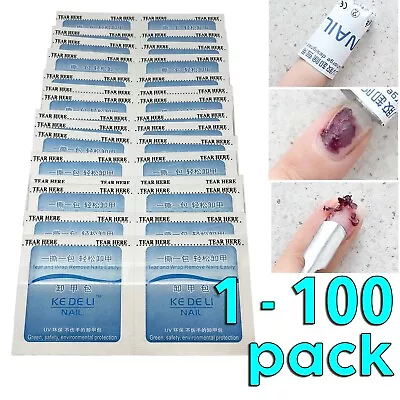 Nail Polish Remover UV Soak Off Acetone Art Removal Gel Wraps Cleaner Disposable • $9.59