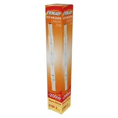 1 X Eveready Eco Halogen J118 Linear Bulb |3150 Lumens 240V 160W 118mm| Dimmable • £3.49