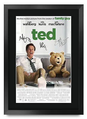 Ted Movie A4 Poster Mark Wahlberg Mila Kunis Seth Macfarlane For Movie Fans • £29.99