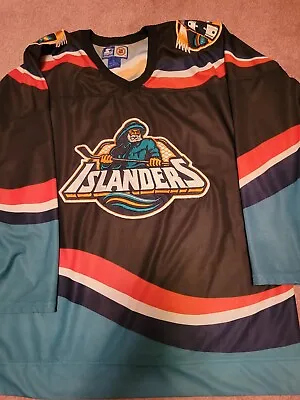 $274.99 • Buy NHL Starter Fashion New York Islanders Rare Black Fisherman Hockey Jersey,Size L