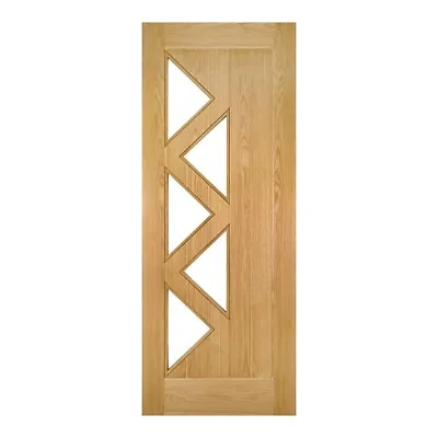 Deanta Ely 5L Fully Finished Internal Oak Door With Clear Glass Internal Door • £157.50