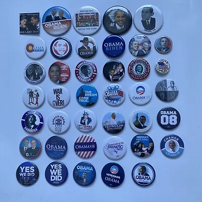 40 Different Barack Obama 2.25  3  Campaign Inauguration Buttons 2008 2009 2012 • $46.95