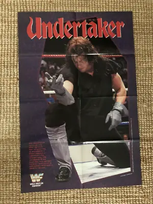 Undertaker WWF Wrestling Poster 1992 Double Sided Tatanka Vintage 90s • $50