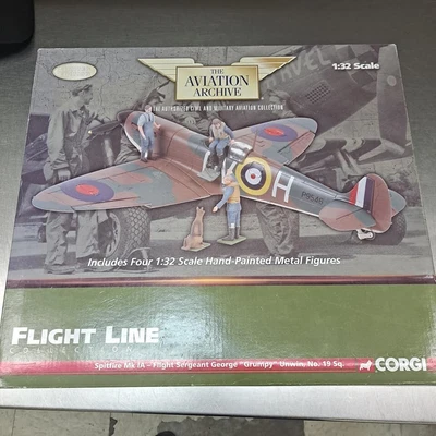 £184.01 • Buy CORGI US33906 Spitfire MK1A -Flt Sgt George Grumpy Unwin 19 Squadron 1:32 Limite