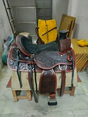 Wade Tree A Fork Premium Western Leather Roping Ranch Work Horse Saddle TACK • $312.10