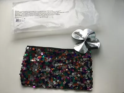 Authentic MAC Sequin Glitter Makeup Cosmetics Bag / Clutch / Pouch Multicolor • £10