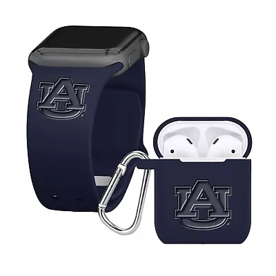 Auburn Tigers Engraved Apple Watch Band And Airpod 1&2 Combo Package • $44.99