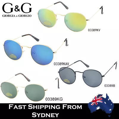 $14.99 • Buy Unisex Fashion Round Shade Sunglasses Small Fit Metal Revo Mirrored Retro Frame