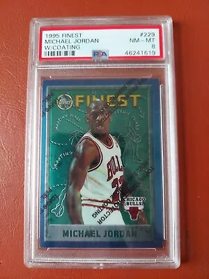 1995-96 Topps Finest #229 Michael Jordan With Coating Graded PSA 8 • $44.99