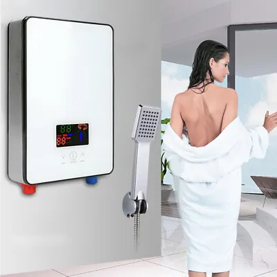 UK 6500W Electric Tankless Instant Hot Water Heater Bathroom Kitchen Whole House • £60.90