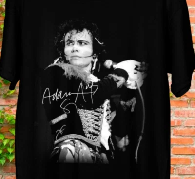 $18.98 • Buy Rare Adam Ant On Stage Signature T-Shirt Short Sleeve S-5Xl