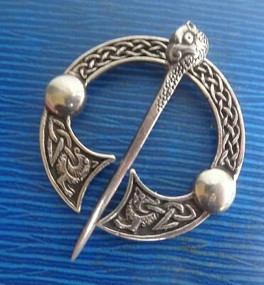 £78 • Buy Scottish Stg. Silver Penannular Zoomorphic  Brooch John Hart Hebridean Jewellery