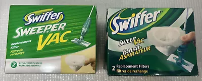 Lot Of 2 Two Packs Of Swiffer Seep + Vac Sweeper Vac Replacement Filters • $12.99