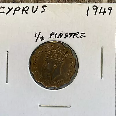 1949 Cyprus 1/2 Piastres Coin • $1.75