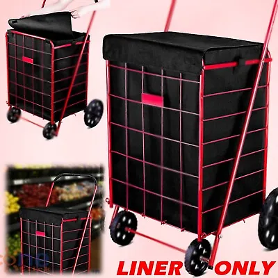 $20.12 • Buy Laundry Grocery Shopping Cart Liner Rolling Utility Wheel Basket Hood Bag Cover