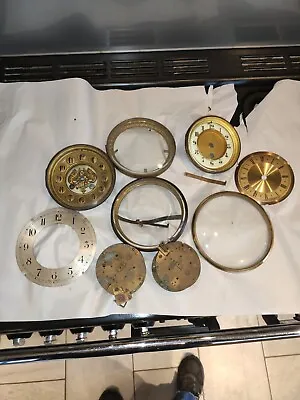 $30.58 • Buy Job Lot Of Clock Bezels & Glass, Bevelled 2 Brass Round Plates Spares Or Repair.