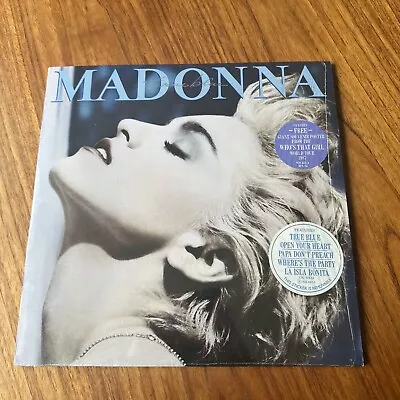 Madonna ‘True Blue’ Vinyl LP 1986 Great Condition With Who’s That Girl Poster • £19.99