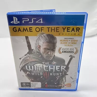 The Witcher 3 : Wild Hunt Game Of  Year Edition Sony PlayStation 4 PS4 • $24.95