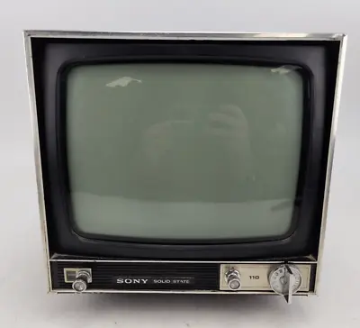 Vintage Sony CVM-110U Video Monitor Black & White B&W TV Tested Working AS IS • $269.95
