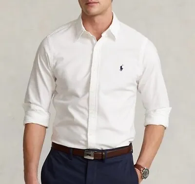 $84.99 • Buy Polo Ralph Lauren Oxford Shirt White Custom Fit