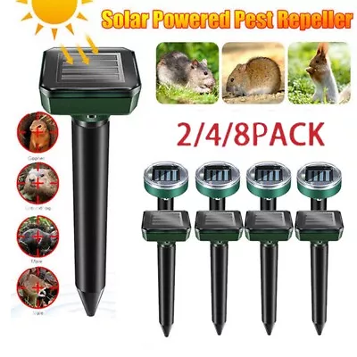 Solar Ultrasonic Dog Cat Repellent Fox Pest Scarer Deterrent Repeller Garden UK • £5.99