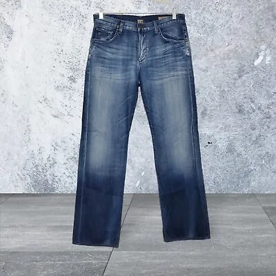 Vintage Edwin Tokyo Jeans Mens 31x33 Blue Tapered Leg Denim Japan Logo Y2K Heavy • $39.99