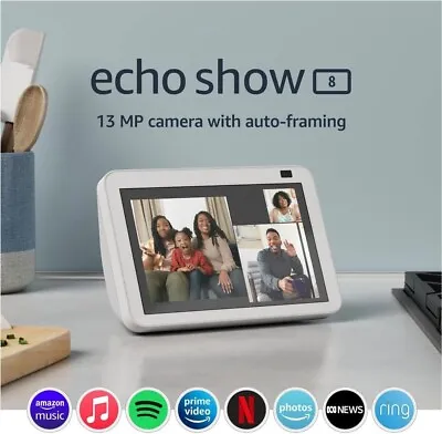 Amazon Echo Show 8 (2nd Gen) Hd Smart Display Speaker With Alexa White • $148