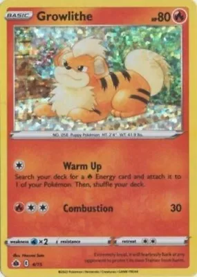 Growlithe 4/15 McDonalds Holo Pokemon Card NM • $2.99