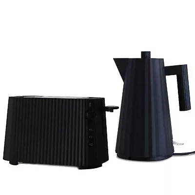 NEW Alessi Plisse Electric Kettle & Toaster Set Black • $299