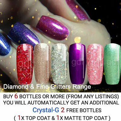 Nail Gel Nail Polish GDI UVLED Soak Off Varnish  Fine Glitter/Diamond Glitter  • £3.60