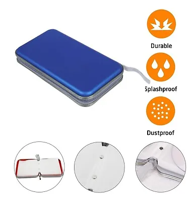 CD DVD Carry Case Disc Storage Holder CD Sleeve Wallet Ideal For In Car BLUE • £7.99