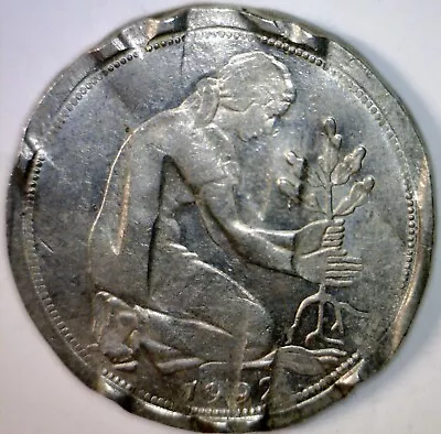 1992 ERROR WAFFLED German 50 Pfennig Coin Fifty Cent Germany Waffle LOT #5  NR • $14.24