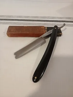 VINTAGE W. H. MORLEY & SONS CLOVER BRAND  - GERMANY STRAIGHT RAZOR With BOX • $48